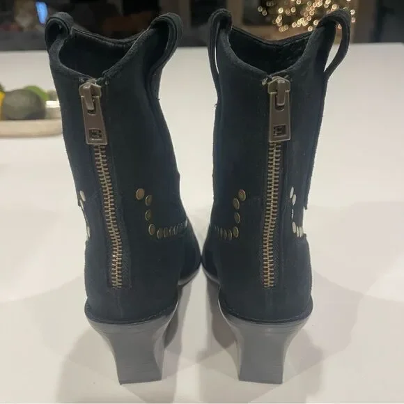 Zadig & Voltaire Cara High Suede studded ankle boots  New - Picture 9 of 13